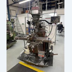 win win XYZ KRV 2000 Vari Speed Turret Milling Machine with digital readout, heavy-duty base, and precision manual controls in a workshop – Buy Now.
