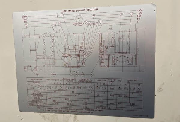 Okuma MA-40HA Twin Pallet Horizontal Machining Centre in a clean workshop environment, featuring a beige and blue body with a front viewing window and integrated control panel.